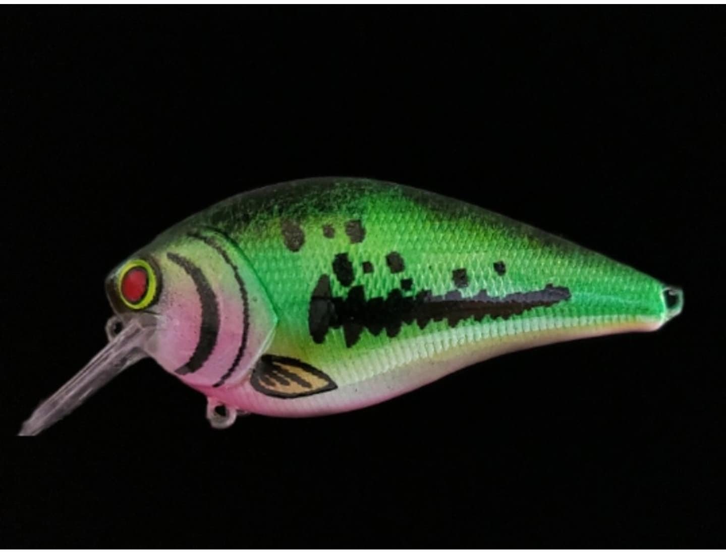 Custom Square bill Crankbait Bass Color With Hardware and Free Shipping - JQ's ReefShack LLC